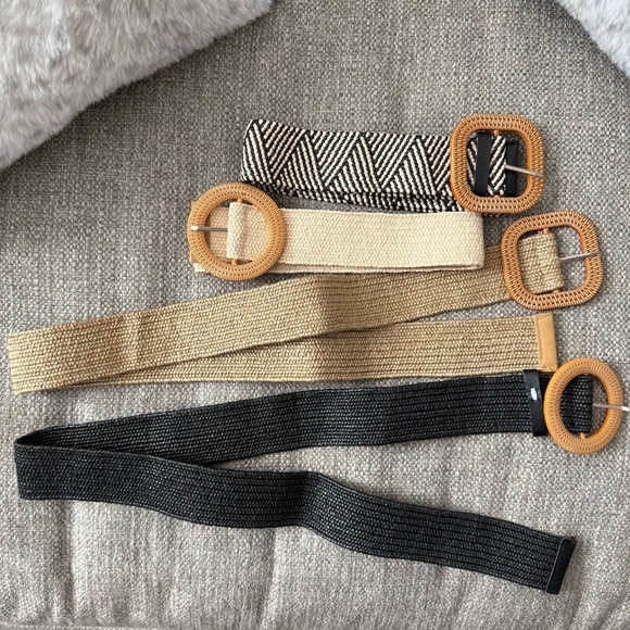 4 Boutique Rattan Waist Belts Bundle - Picture 2 of 3
